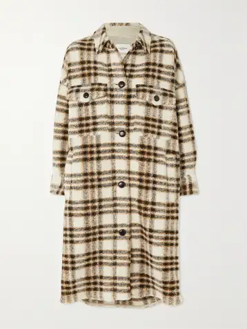 MARANT ÉTOILE Fontizi checked wool-blend coat