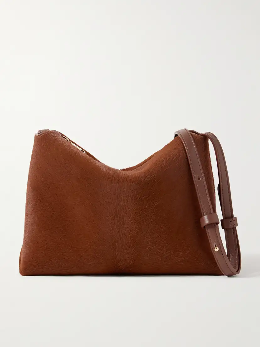 KHAITE Lina medium calf hair shoulder bag