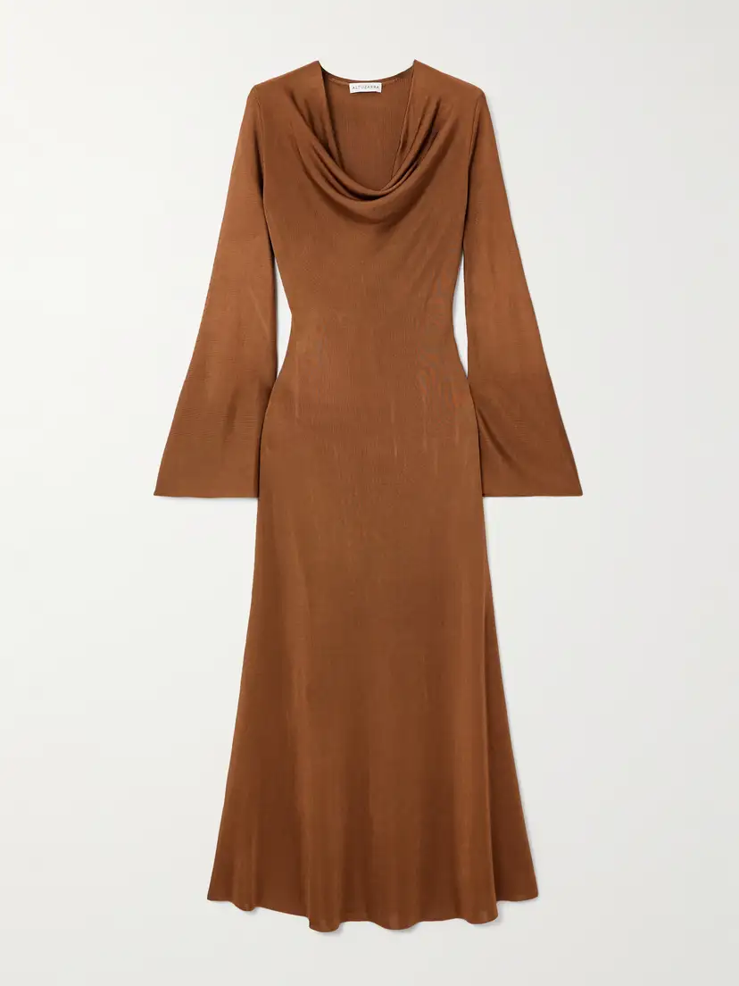 ALTUZARRA Milda draped knitted midi dress
