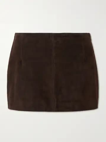 NOUR HAMMOUR Avery suede mini skirt