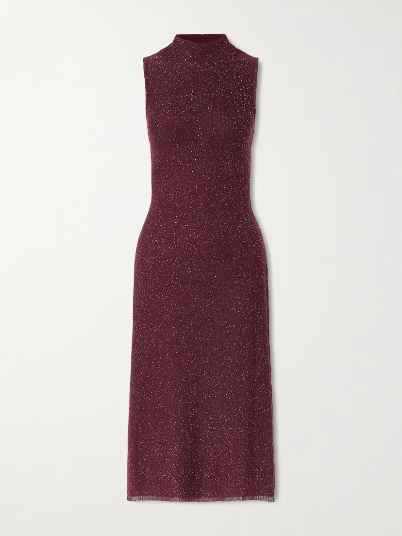 Altuzarra — Marian sequined knitted halterneck midi dress