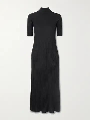 BRUNELLO CUCINELLI Ribbed Cashmere-Blend Midi Dress