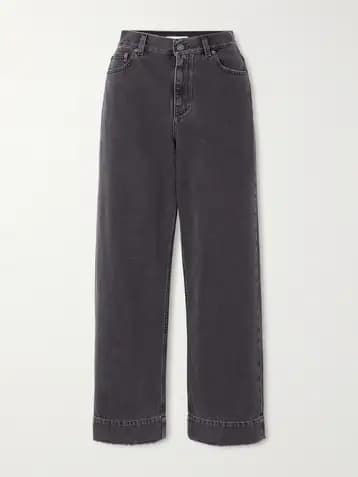 CHLOÉ Frayed high-rise straight-leg jeans