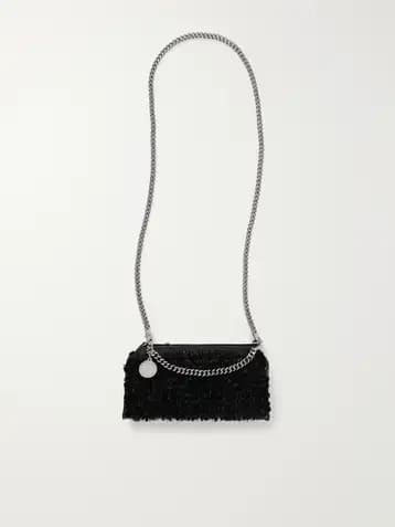 STELLA MCCARTNEY Falabella sequin-embellished satin shoulder bag