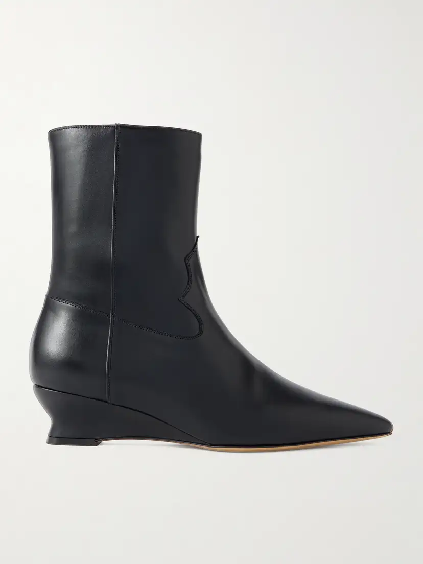 LE MONDE BERYL Camille 40 leather wedge ankle boots