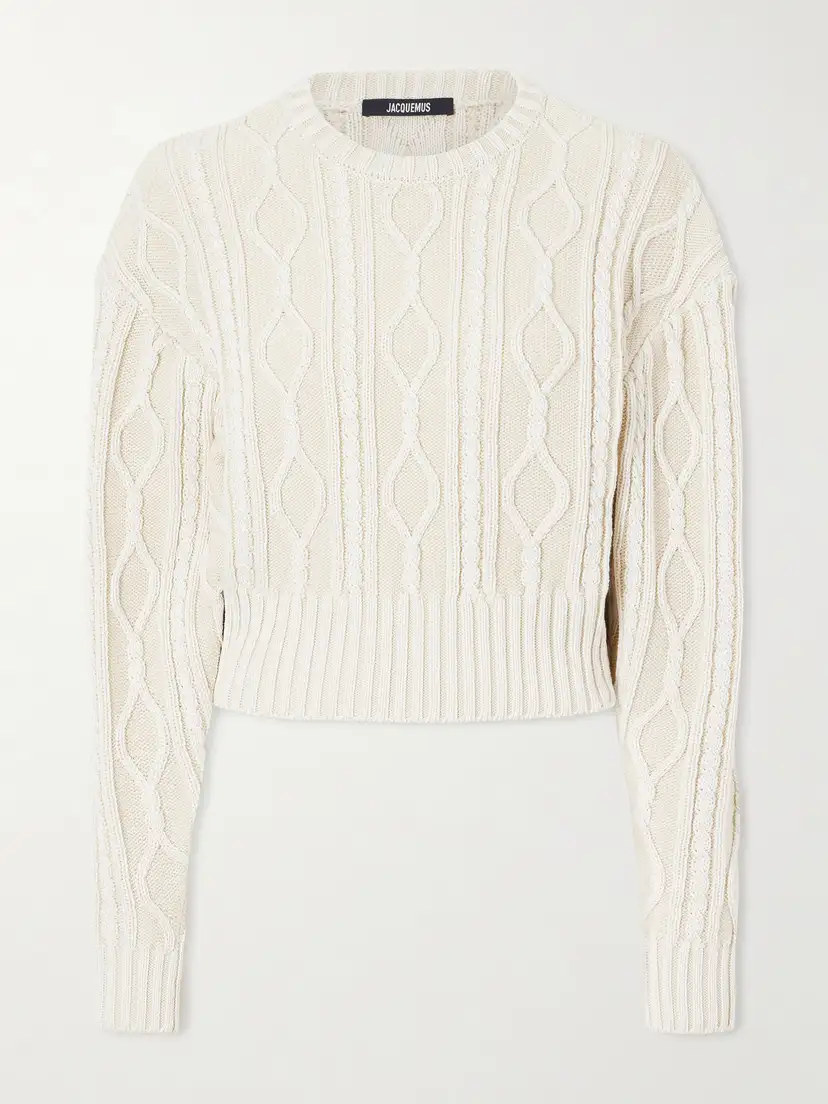JACQUEMUS Amelo cable-knit cotton sweater