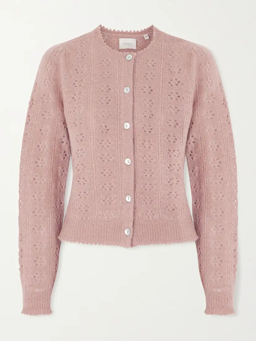 Dôen — Emery pointelle-knit cardigan