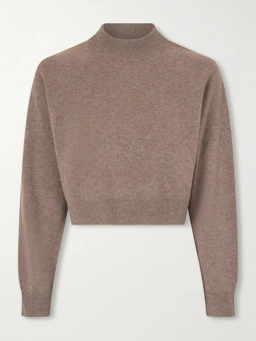JIL SANDER Cropped wool and cashmere-blend sweater