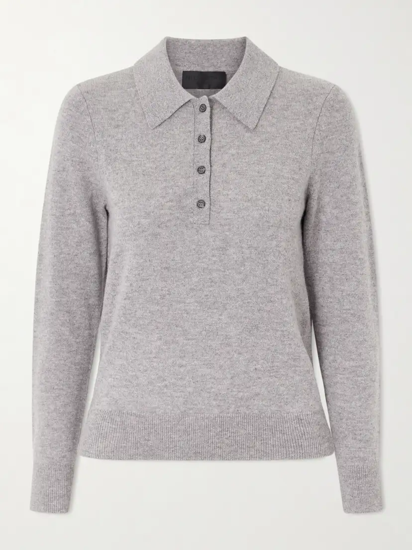 Nili Lotan — Prescott cashmere polo shirt