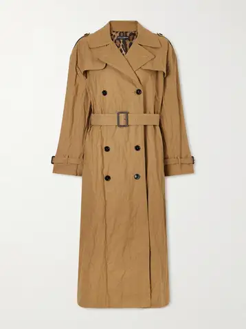 DOLCE&GABBANA Double-Breasted Cotton-Blend Canvas Trench Coat