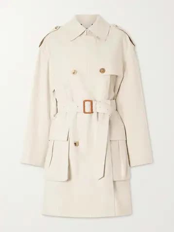 Dries Van Noten — Double-breasted striped trench coat