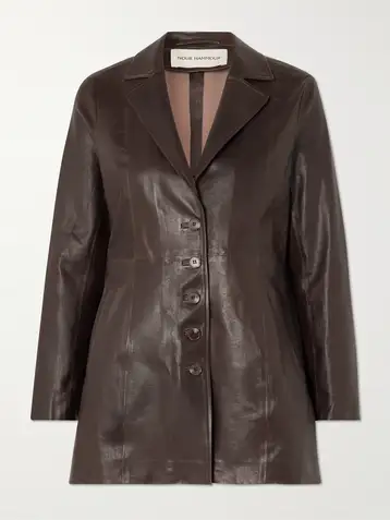 Nour Hammour — Monica paneled leather blazer