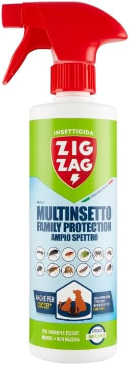 Flea Killer Spray Zig Zag 400ml per gli animali di casa - efficace contro Rassi, Pulici, Mosche e Insetti Morte