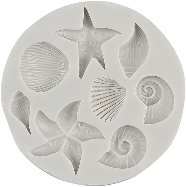 Silicone Marine Shape Mold 2 Pack for Resin Craft Soap Clay Fondant Chocolate Use
