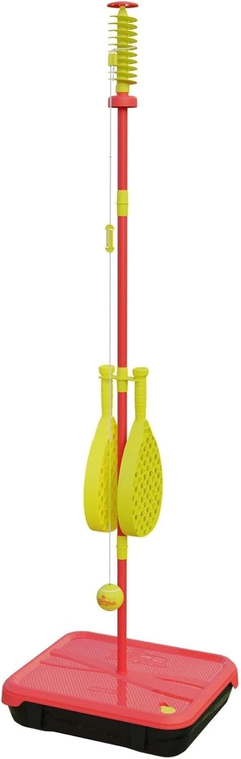 Swingball Classic All Surface Real Tennis Ball, Championship Racket, All Surface Base, 6+ to Adults, Red and Yellow, 3PC Set