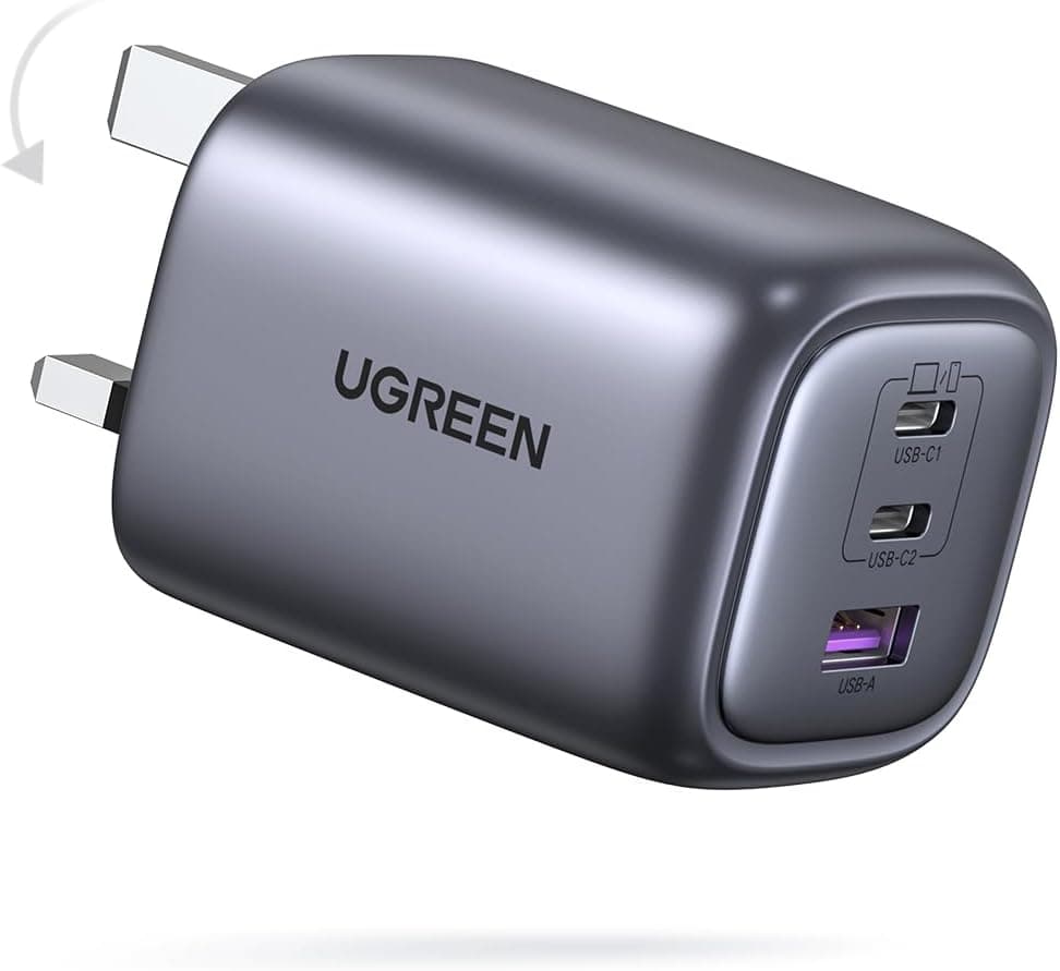 UGREEN 65W Foldable GaN Charger 3-Port USB C Plug