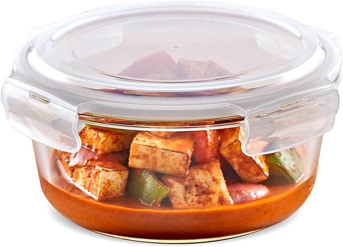 BOROSIL KLIP-N-STORE ROUND GLASS STORAGE CONTAINER WITH AIR TIGHT LID