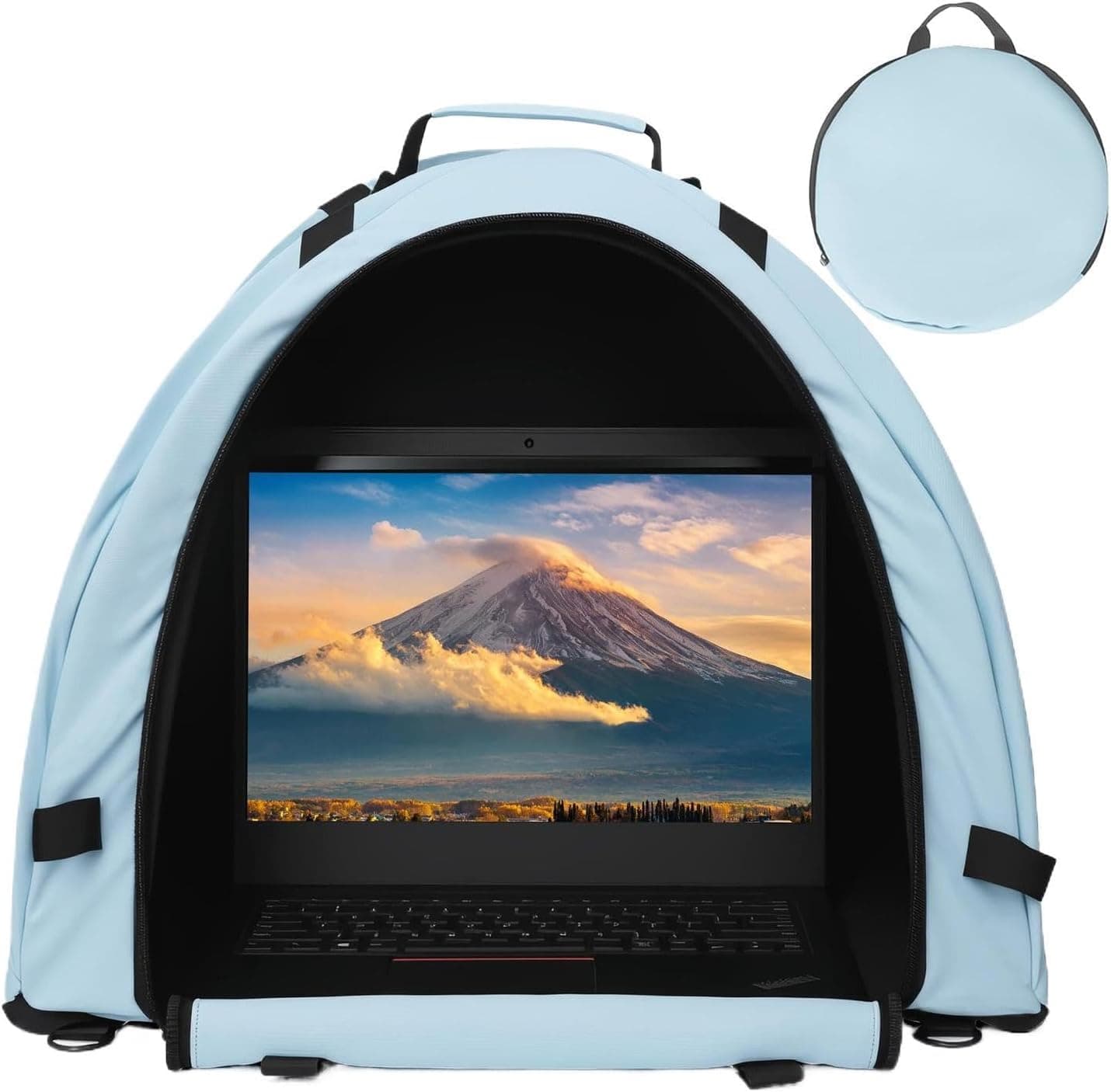 OutDoor Laptop Sun Shade , Foldable Computer Sun Shield 24cm/35cm Black 10 Pack
