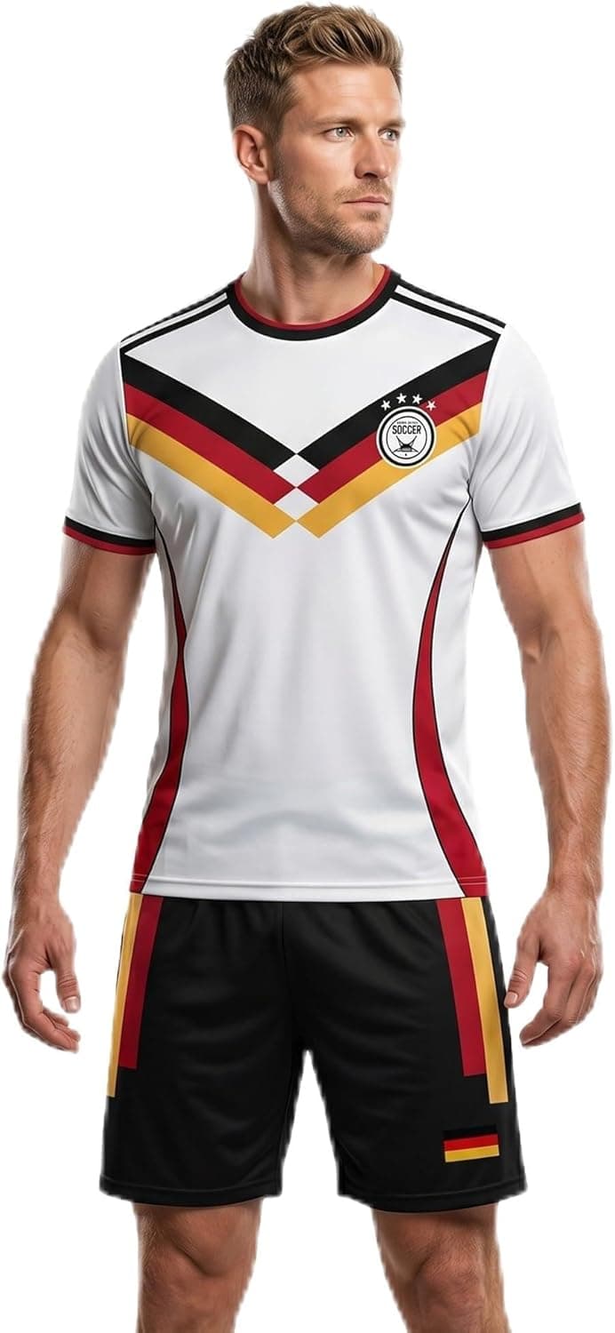 Trikot Fußball 2026 Fan-T-Shirt Personalisiert mit Eigenem Namen Nummer D