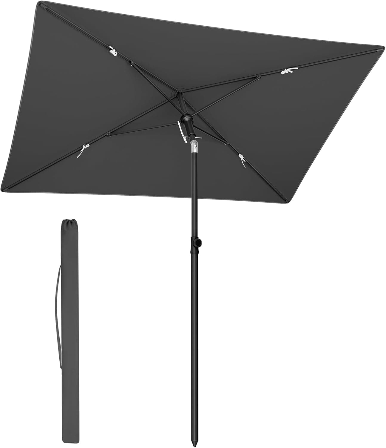 SONGMICS Bendershirm im Schatten, 190 x 120 cm, Sonnenschirm mit UPF-Schutz, 1 Stück