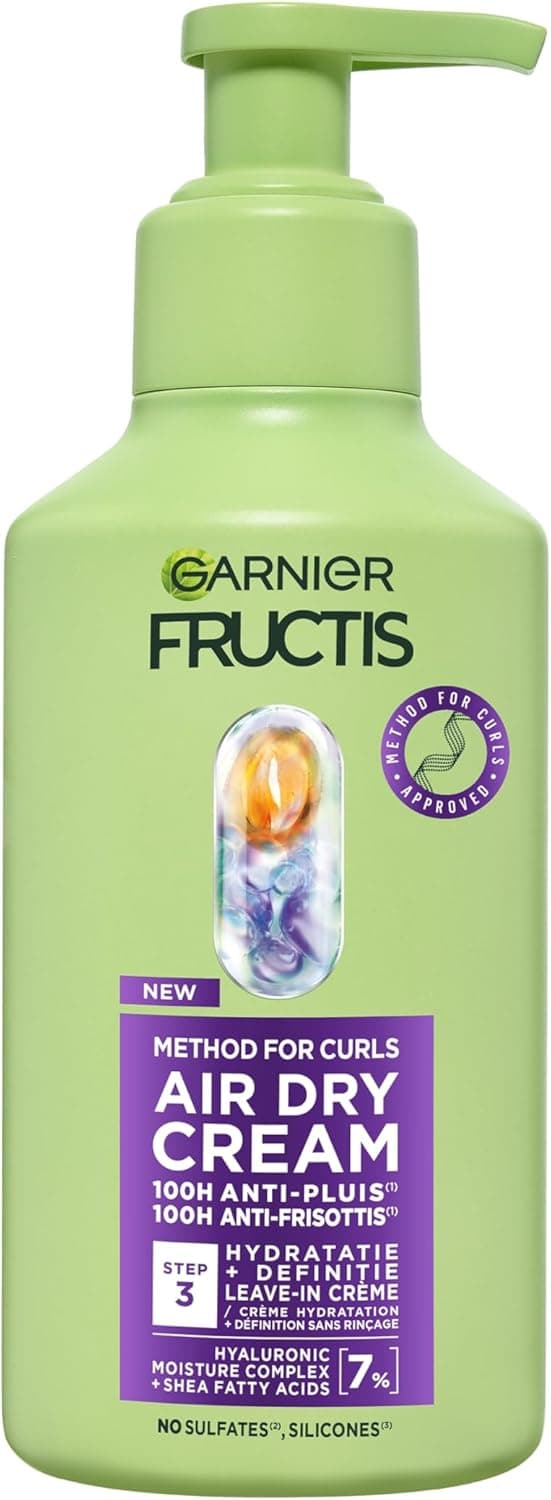 Garnier Fructis Curls Method Air Dry Leave-In Cream 100H Hydration & Frizz Control 260ml