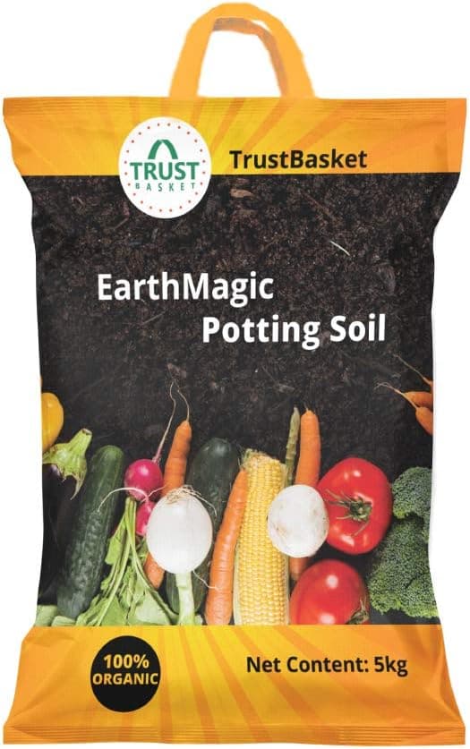 TrustBasket Enriched organic Earth Magic Potting Soil Fertilizer for Plants 5 Kg