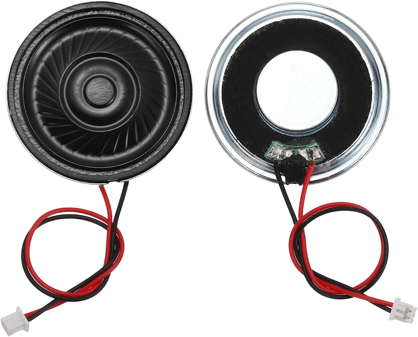 Tiny 8 Ohm Small Speaker, 1W 36mm Metal Shell Round Magnet Tiny Speaker with 100mm Terminal Wire Micro (2 Pcs), EUR 5.12