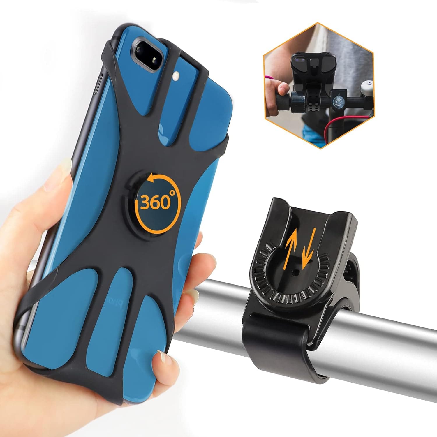 Universal Handlebar Clamp with Amortization for Bike and Rower