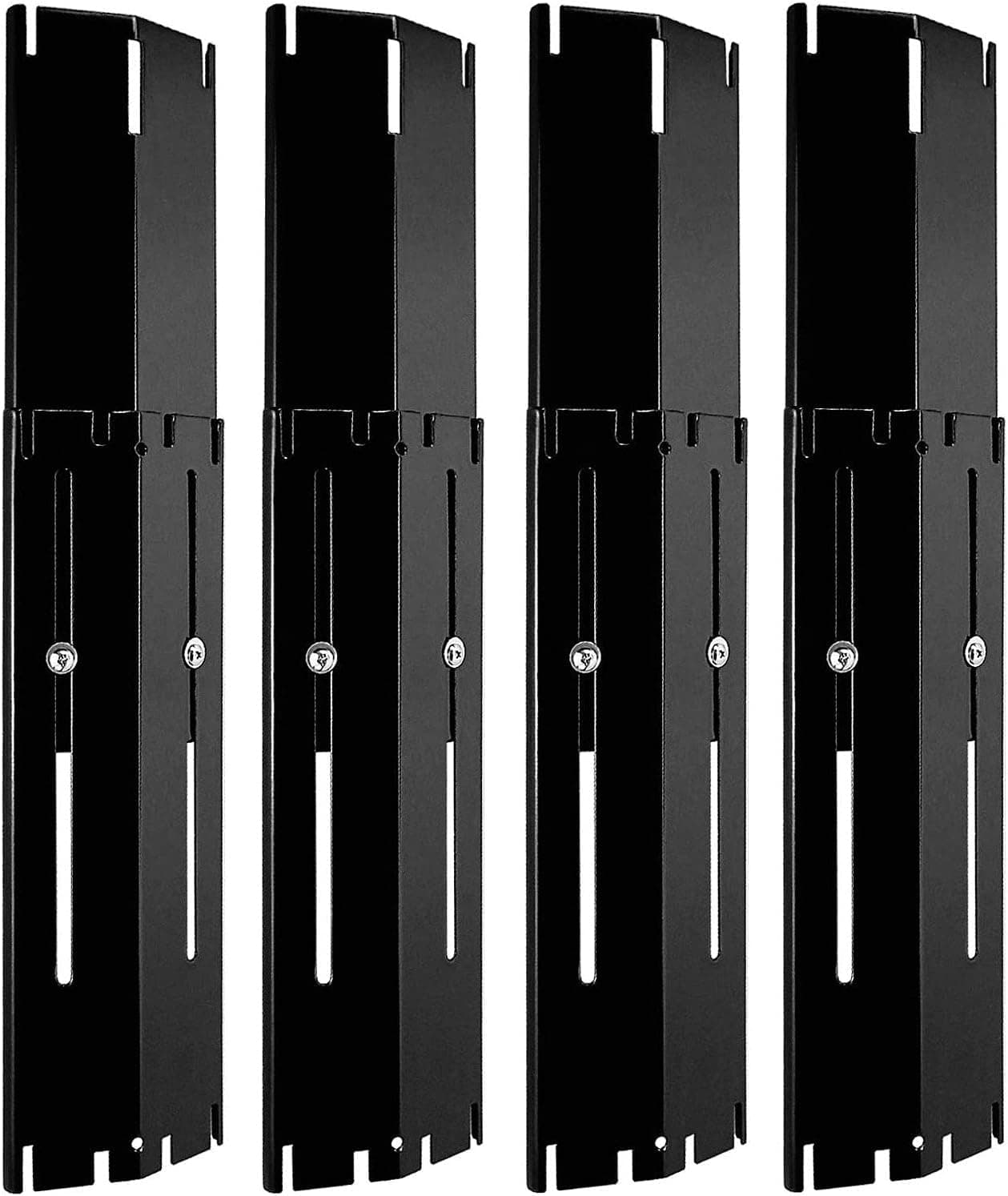 Universal BBQ Heat Shield, Adjustable Heat Plates Flavorizer Bar, Porcelain Steel Gasgrill Burner Cover Outdoor Barbecue Repl