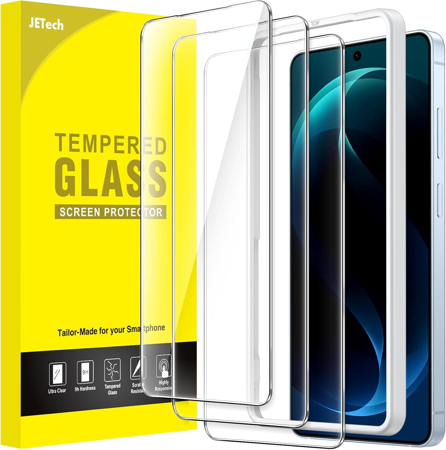 JETech Screen Protector voor Samsung Galaxy S26 Ultra, 9H tempered glas film met installatie tool