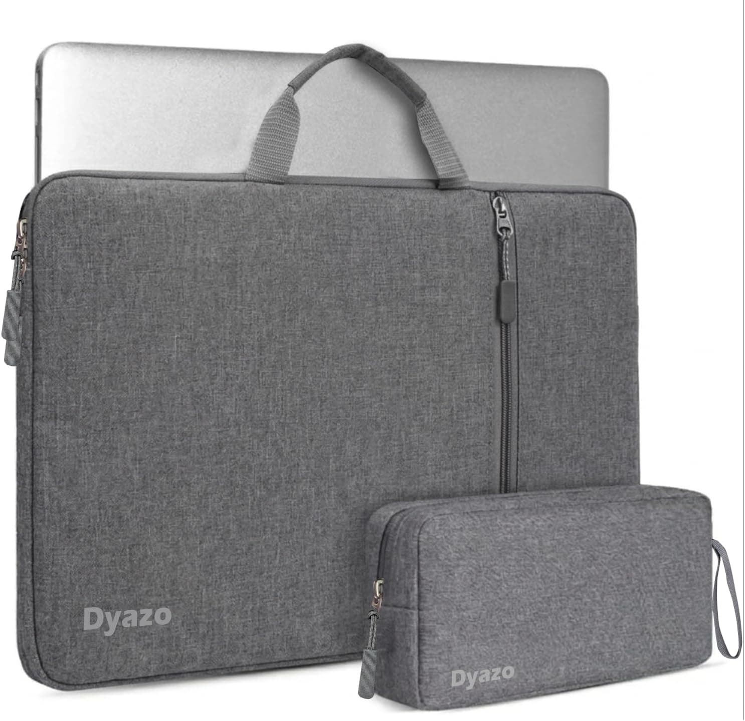 Dyazo 15.6" Laptop Sleeve with Charger Pouch | Front Pocket with Handle Water Resistant Sleeve Case | Compatible for MacB