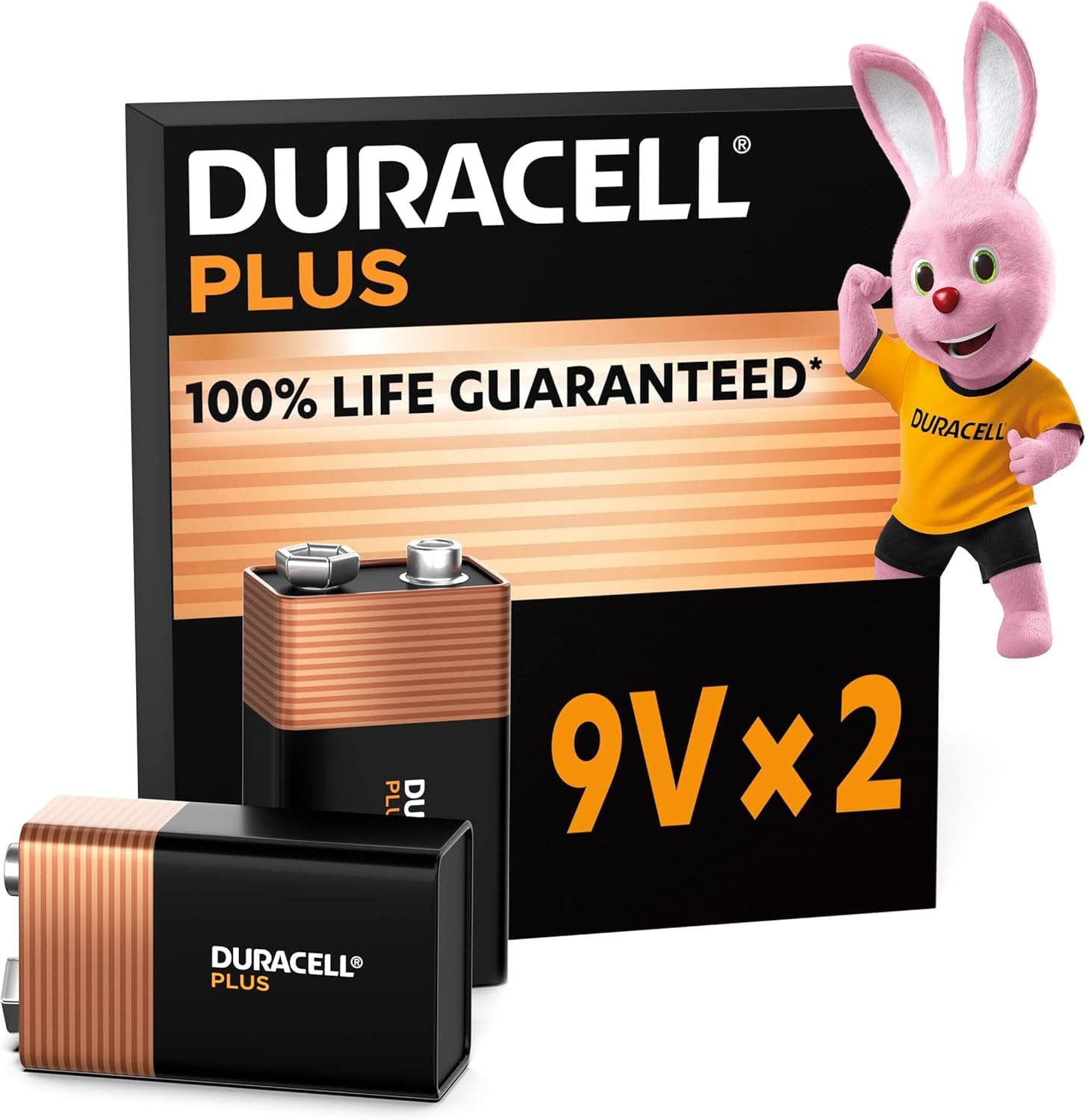 Duracell Plus Batterier 9V (2-pack) Alkaliner