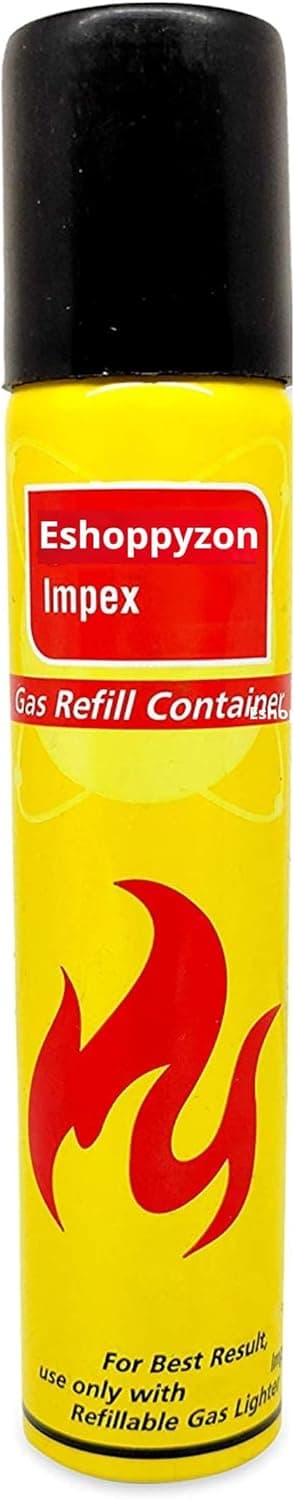 EshoppyZon Aluminum Gas Lighter Refill Can, 100 ML | Butane Fuel Gas Canister for All Type of Refillable Lighter | Gas Refille