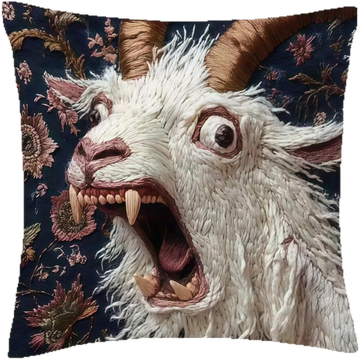 Screaming Goat Pillow - 45cm Funny Animal Soft Plush Decorative Cushion Cover For Couch Bed Chair