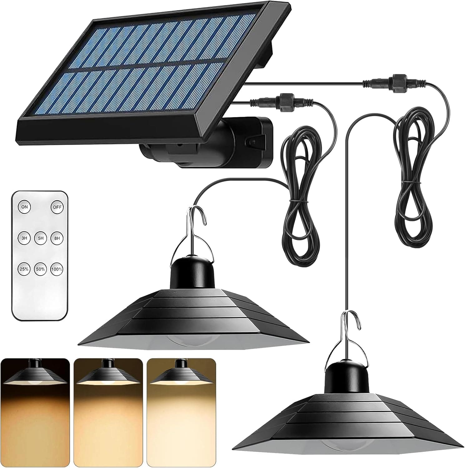 Lampes solaires pour extérieur et intérieur, lampe solaire avec télé commande