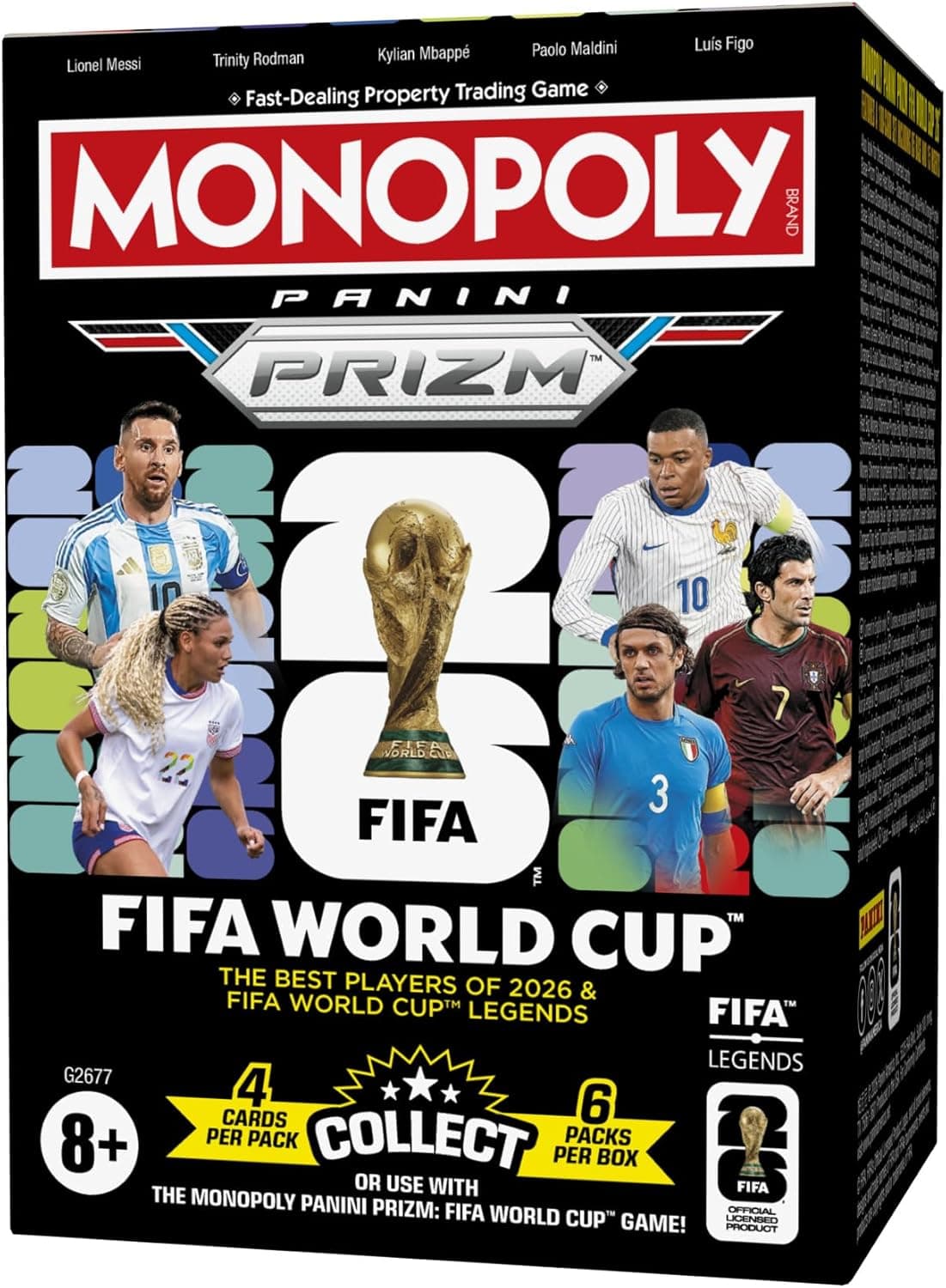 Monopoly Panini Prizm FIFA World Cup Coleccion de Estrellas y Leyendas del Mundial de la FIFA