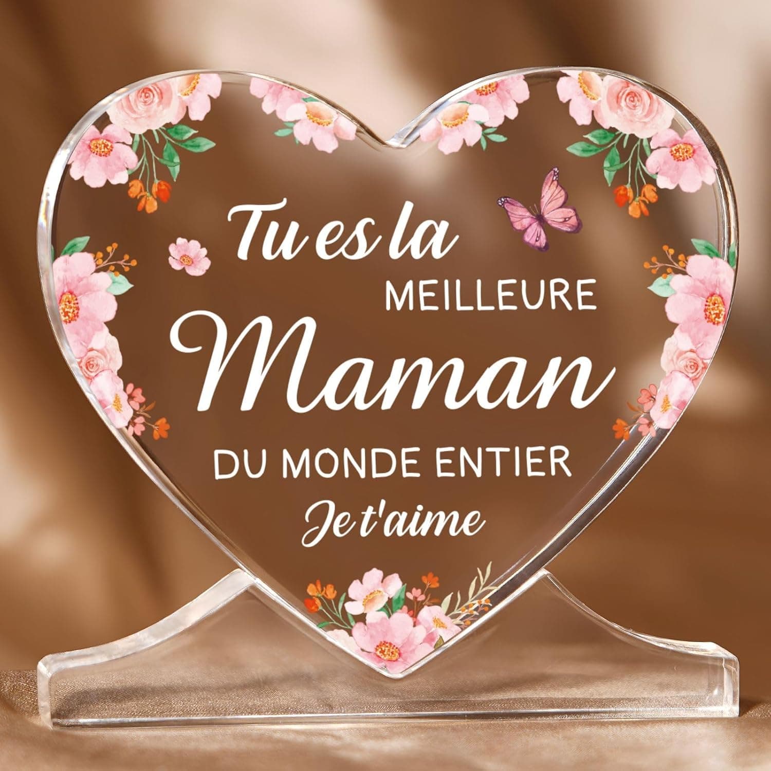 Acrylic Heart Decoration Gift for Mum, 10cm/ 20cm Pack