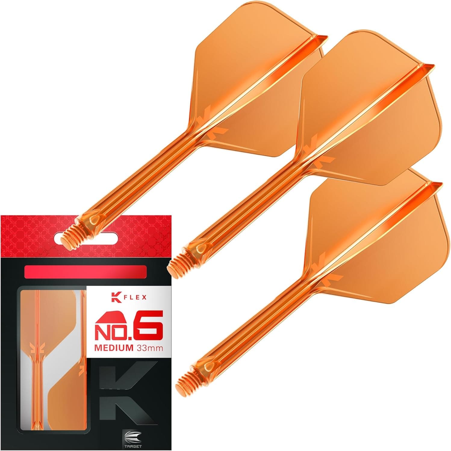 Target Darts K Flex Integrated Dart Flights And Shafts No.6 Pack of 3