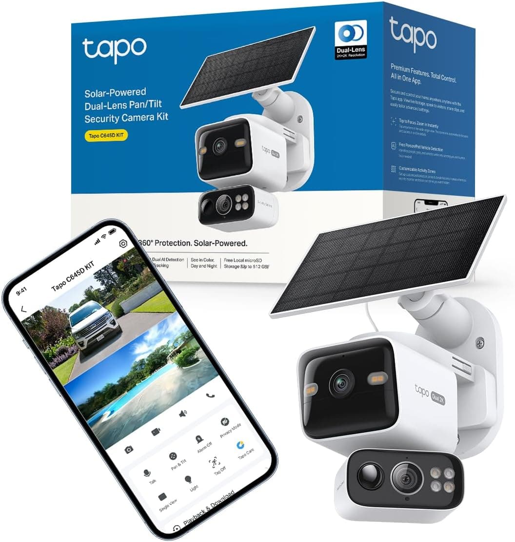 Tapo C645D KIT Dual Lens Wireless Outdoor Solar Camera 2K