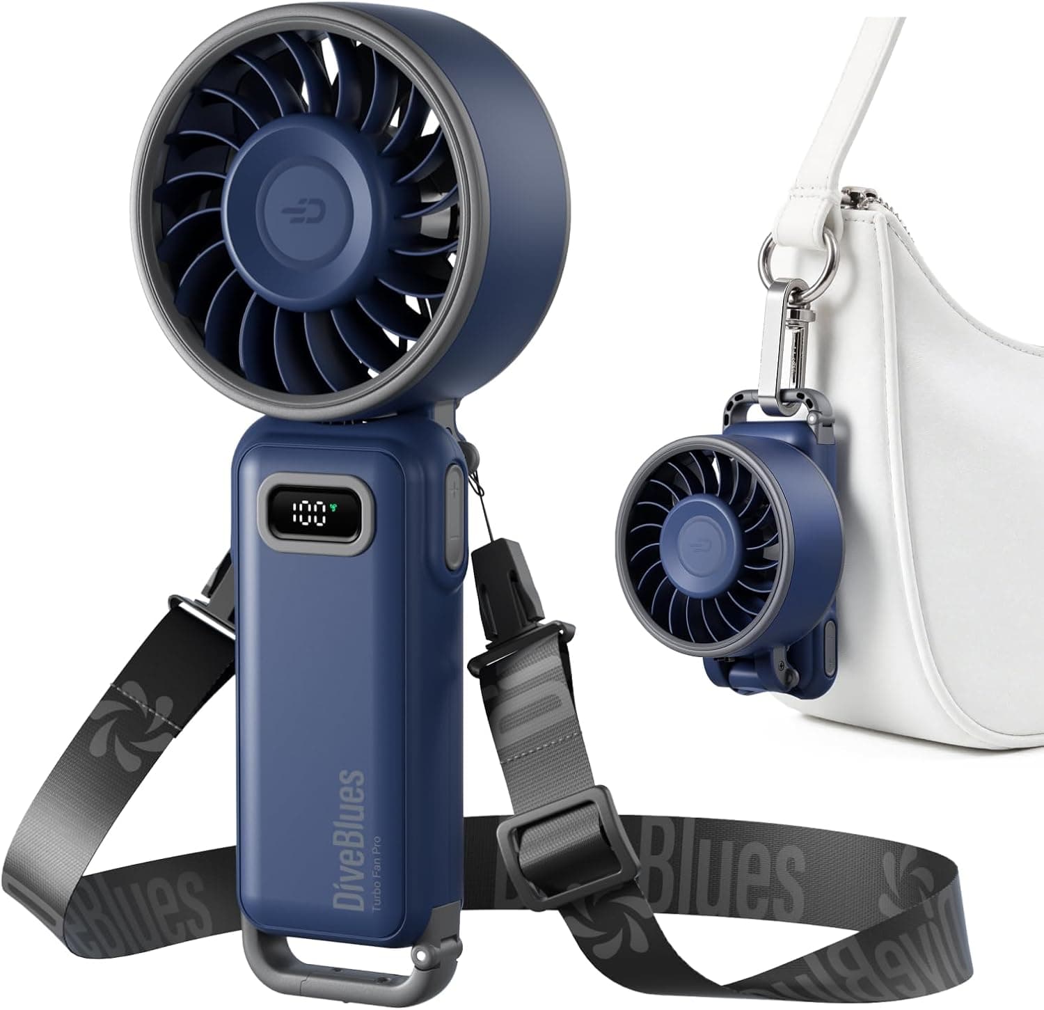 Bluesport Handheld Fan Turbo 180cm Foldable 4-in-1 USB
