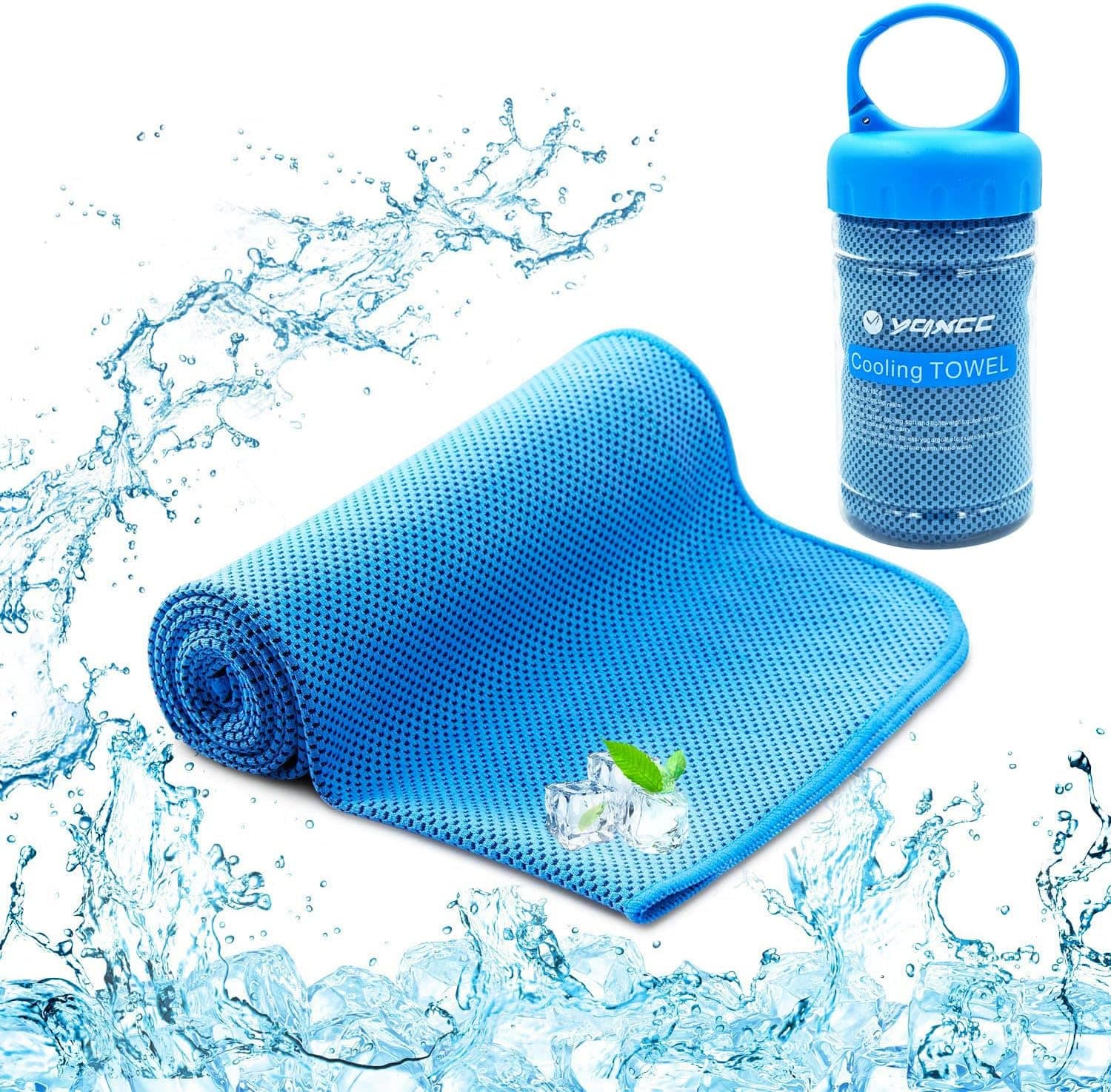 YQXCC Cooling Towels | 120x30 cm | Cool Cold for Neck | Microfiber Soft Breathable Chilly | for Yoga, Golf, Gym, Camping, Run
