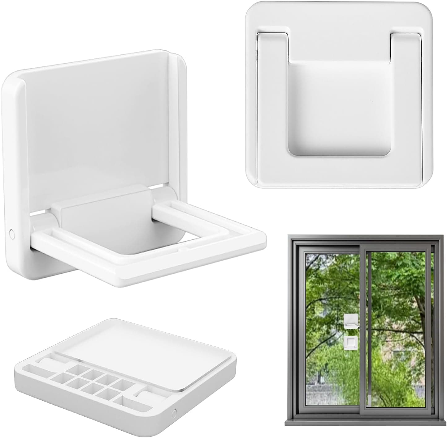 Upgrade No Drill Window Safety Locks, Childproof Sliding Door & Window Stopper, Adhesive Safety Lock, Easy Install Security L