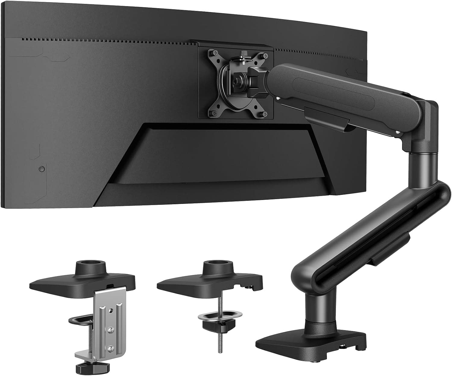 HUANUO Ultrawide Monitor Arm for 13 - 40" Screens, NITROGLIDE Single Monitor Mount Holds up to 26.4lbs, Adjustable Monitor S