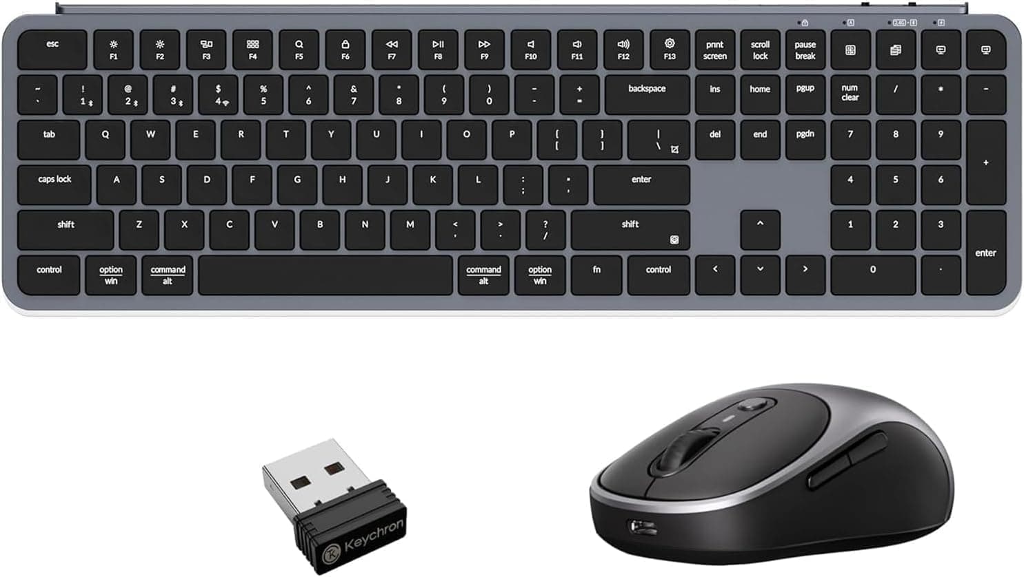 Keychron B6 Pro Wireless Keyboard & BM24 Mouse Combo, Scissor Switch Ultra-Slim 60% Keyboard