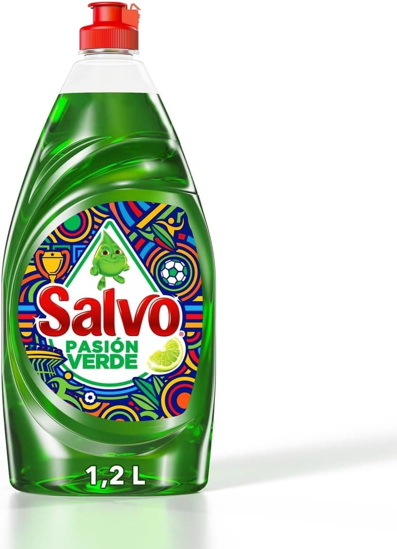 Salvo Lavatrastes L quido, Pasi n Verde Lim n Jab n L quido Para Trastes Con Triple Poder Cortagrasa' 1.2 L