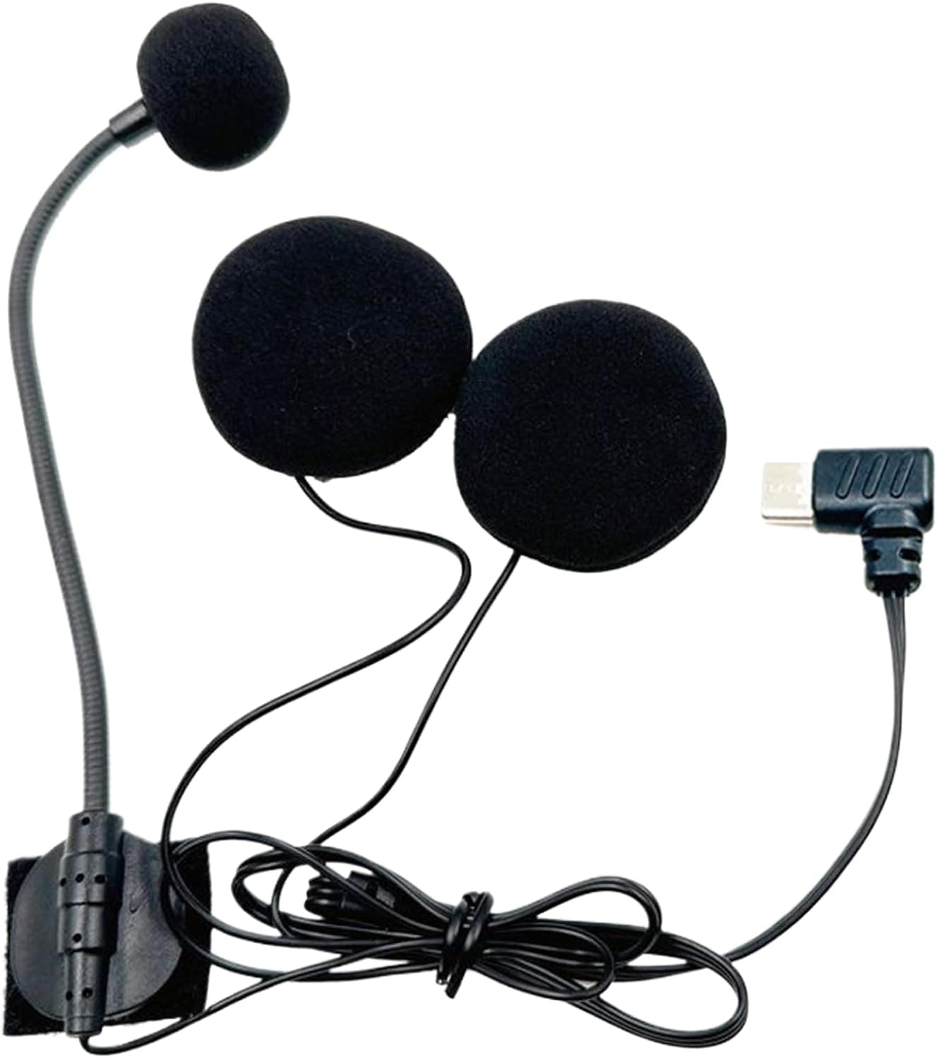 yybng Helmet Microphone With Speaker, Cycling Microphone, Brush-Wicking High Definition Half View Waterproof Earphone For