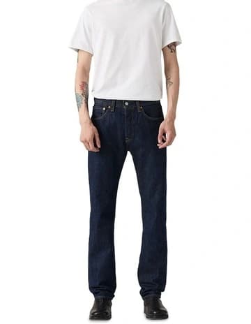 Levi's 501 Original Fit Cotton Straight Leg Jeans in Rinse